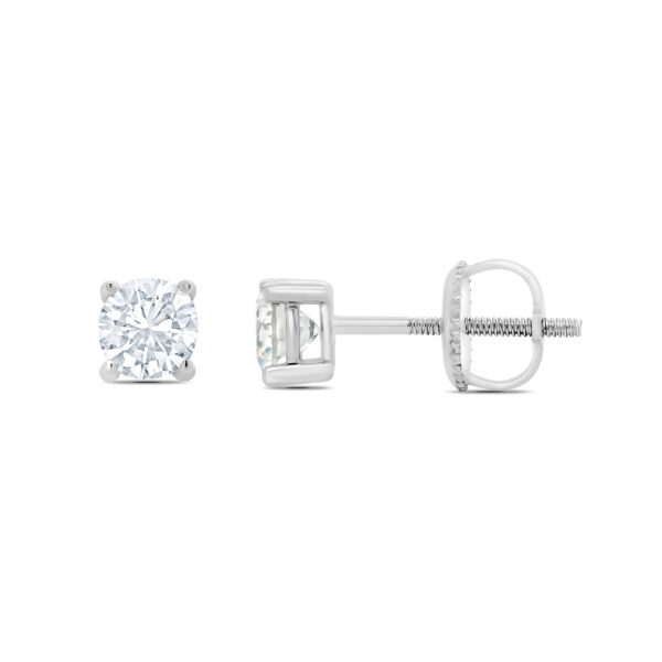 white gold diamond stud earrings