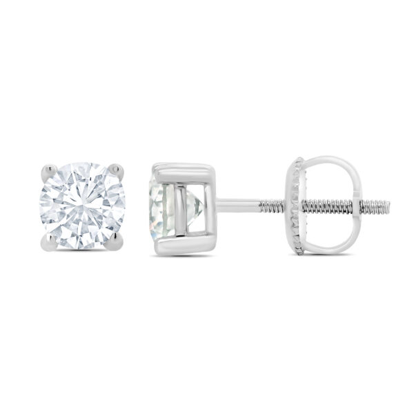 white gold diamond solitaire stud earrings