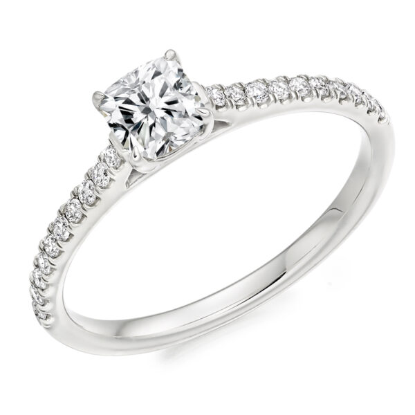 Cushion Cut Diamond Ring 0.25 Carats