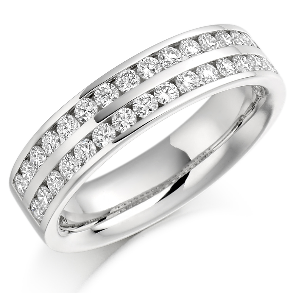 9ct Gold Double Row Diamond Eternity Ring Northumberland Goldsmiths