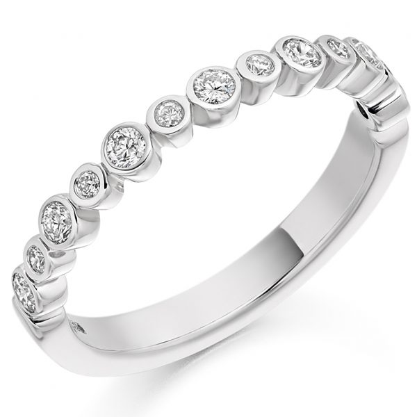 diamond half eternity ring