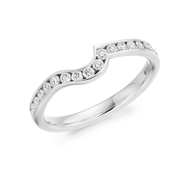 diamond fitted wedding ring