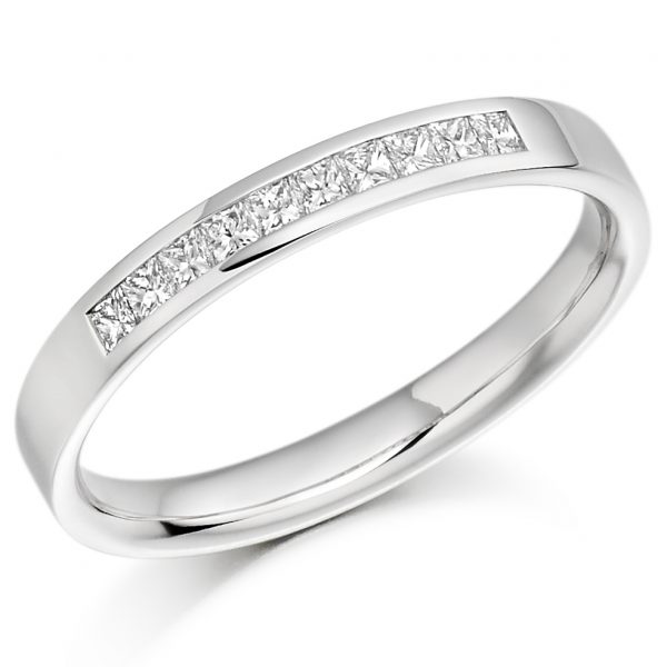 9 carat white gold diamond eternity ring