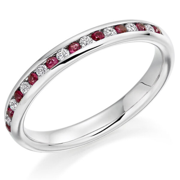 ruby and diamond eternity ring