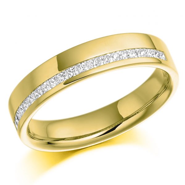 diamond offset eternity ring