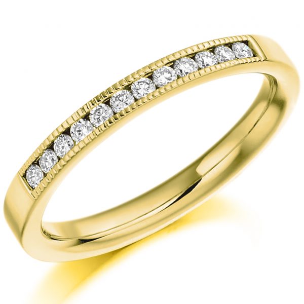 9 carat yellow gold diamond eternity ring