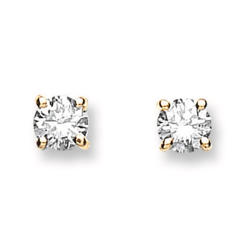 9ct Yellow Gold Diamond Stud Earrings 0 25 Carats Northumberland