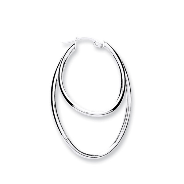 Goldsmiths silver hoop earrings deals