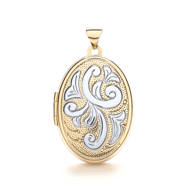 9ct gold family locket outlet