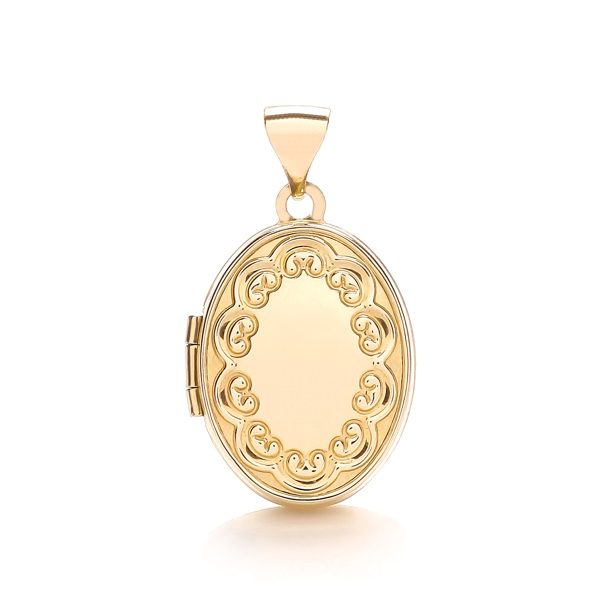 9 Carat Yellow Gold Oval Shaped Locket