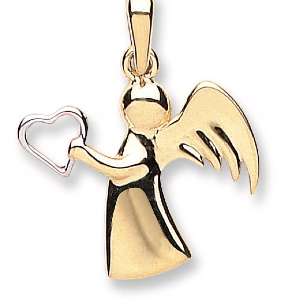 Dual Colour 9ct Gold Angel Pendant