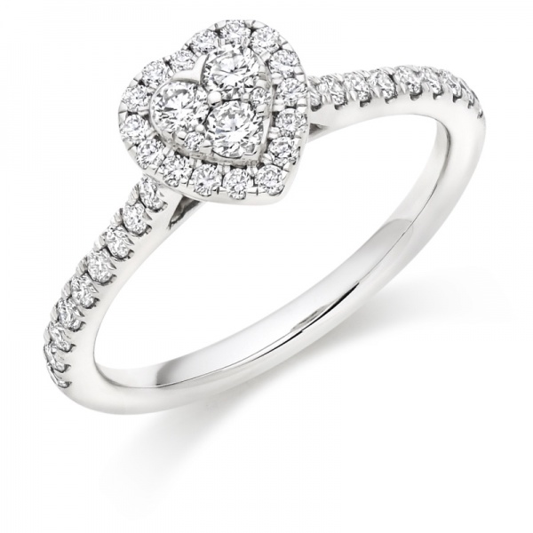 Diamond heart cluster ring clearance