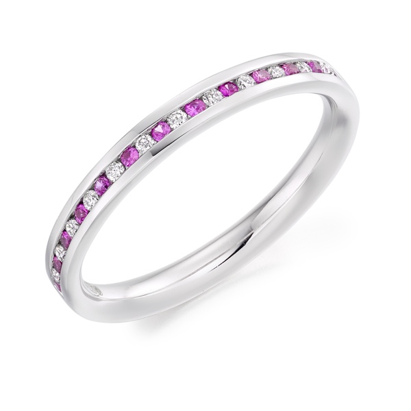 18ct Gold Pink Sapphire And Diamond Ring - Northumberland Goldsmiths