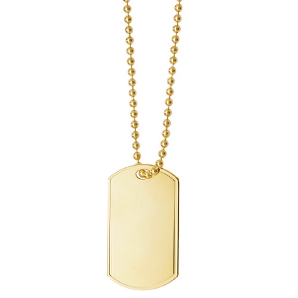 9 carat gold dog tags