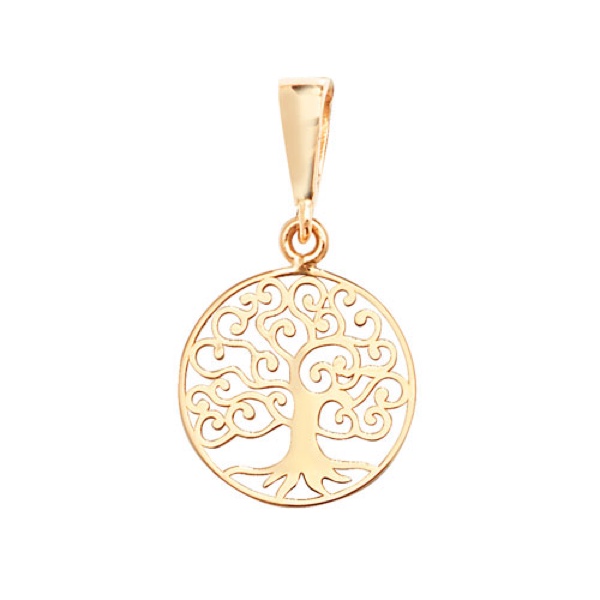 Celtic Sterling Silver,10k Yellow Gold with Diamonds, Tree of Life Pendant  | Keith Jack