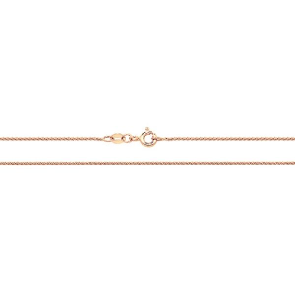 9 Carat Rose Gold Wheat Round Chain