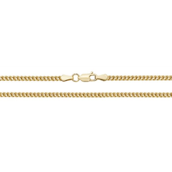 9 Carat Yellow Gold Square Franco Chain