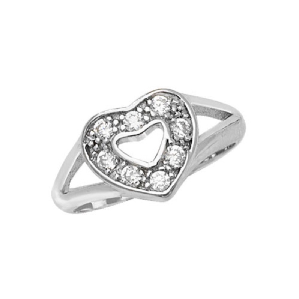 Silver Childrens Heart Shape Ring - Northumberland Goldsmiths