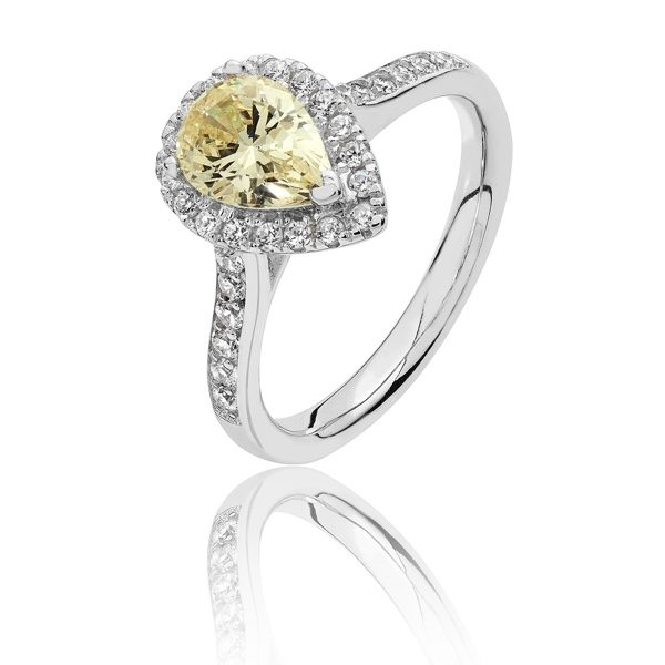 Yellow cubic hotsell zirconia ring