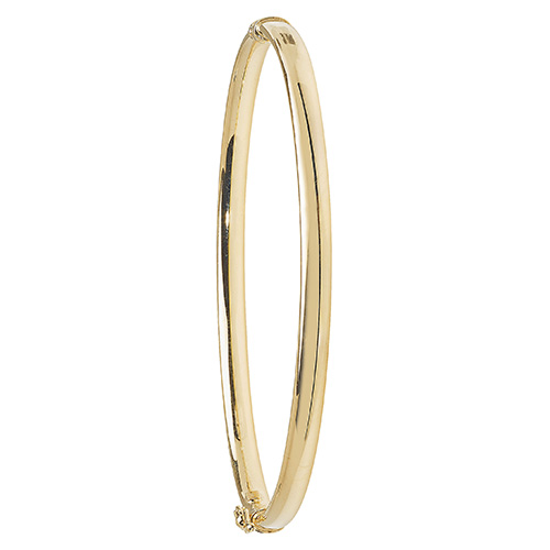 9ct yellow gold tube bangle