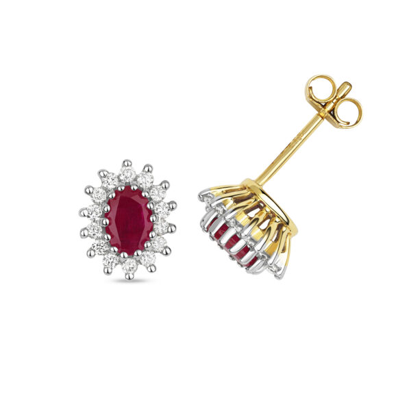 ruby and diamond earrings