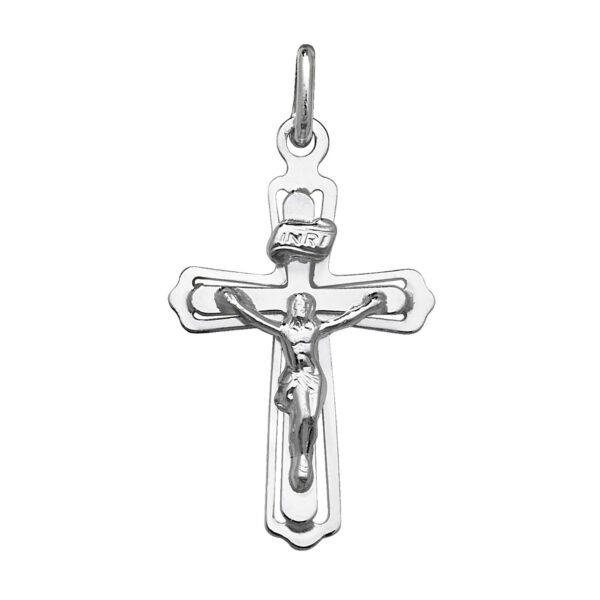 sterling silver cut out crucifix