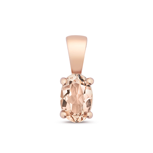 9ct Rose Gold Morganite Pendant from Colin Campbell & Co Online