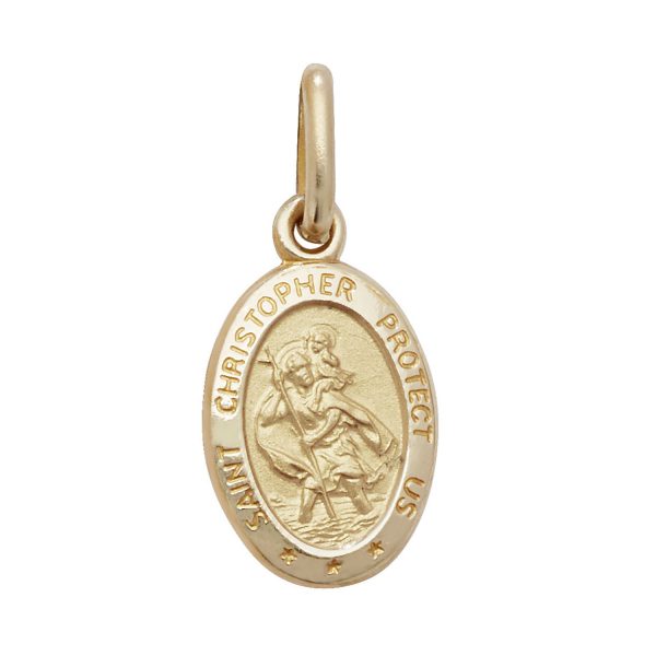 9 carat gold st christopher