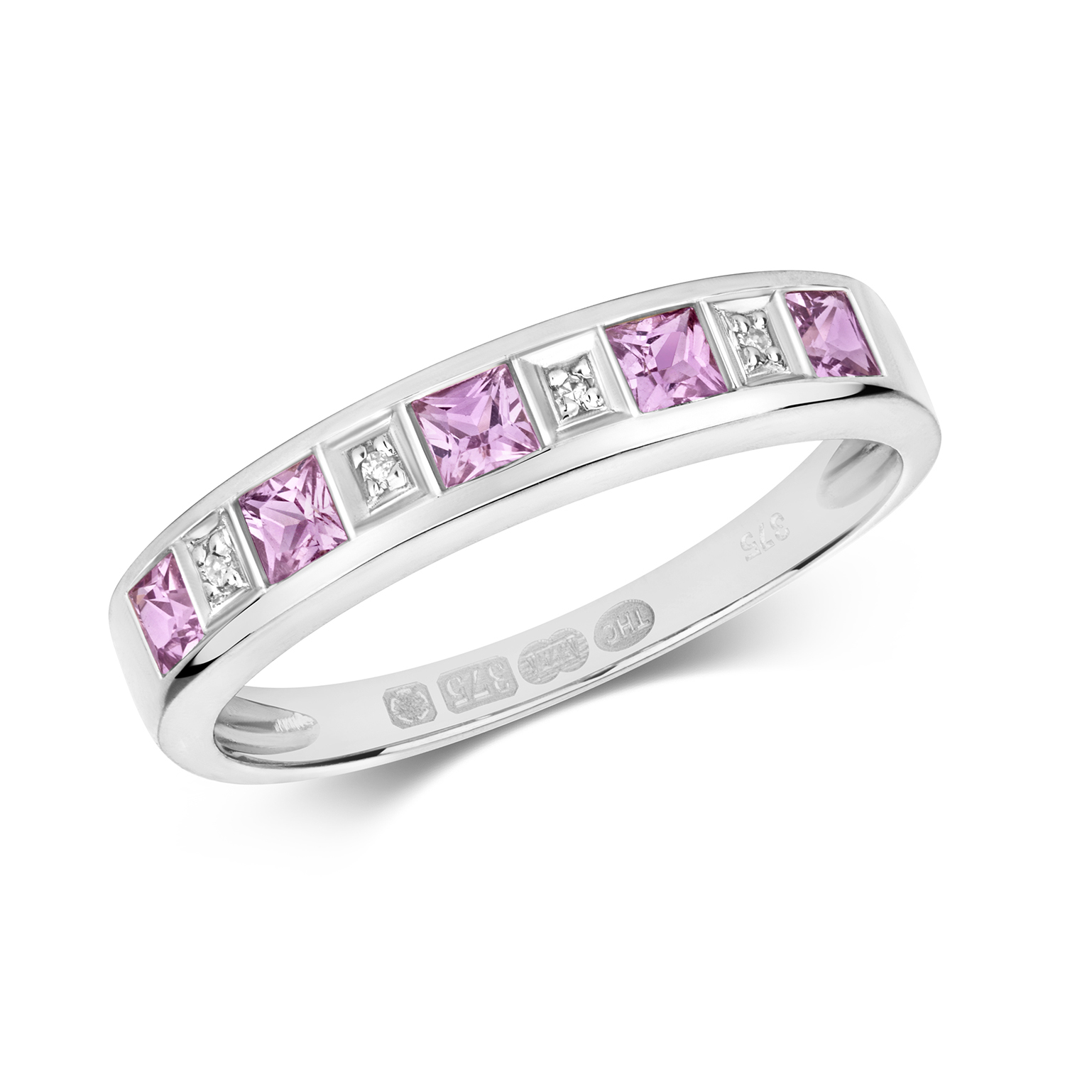 9ct Gold Pink Sapphire And Diamond Ring - Northumberland Goldsmiths