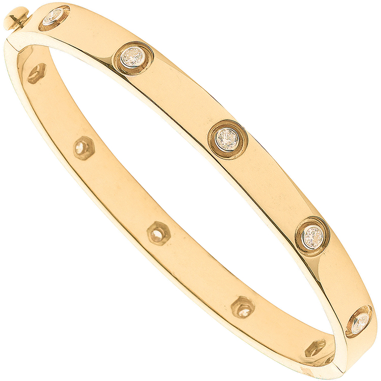 Cartier 18-carat white gold studded bracelet, Women's Fashion, Jewelry &  Organisers, Bracelets on Carousell