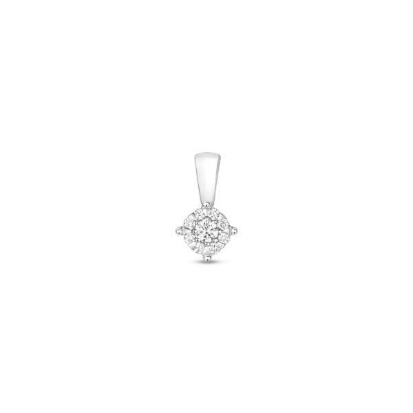 9 carat white gold diamond earrings