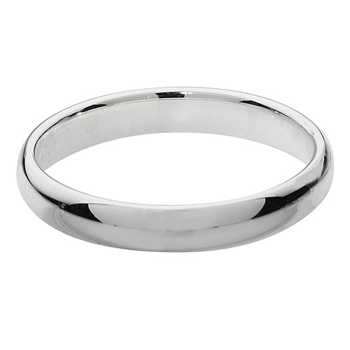 silver 3mm wedding ring