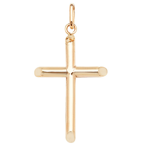 9ct Yellow Gold Cross Pendant Plain 