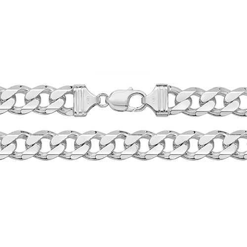 Gents solid silver curb bracelet