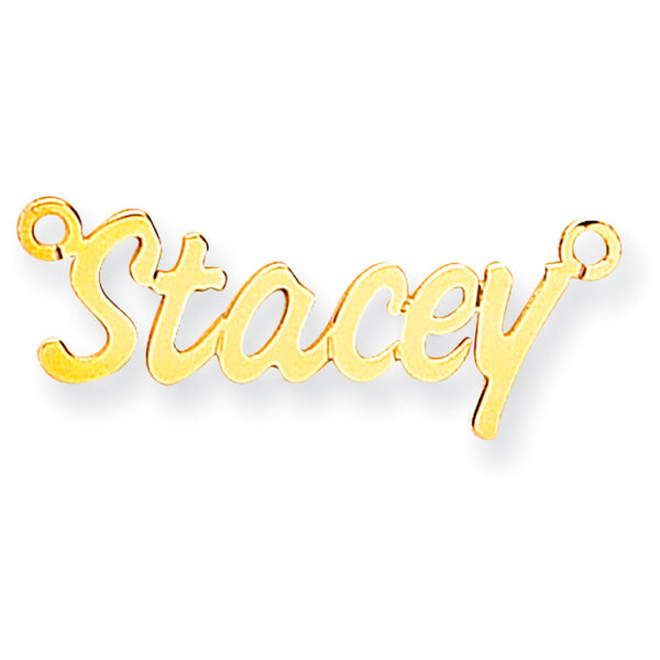 9 carat yellow gold 6 letter nameplate