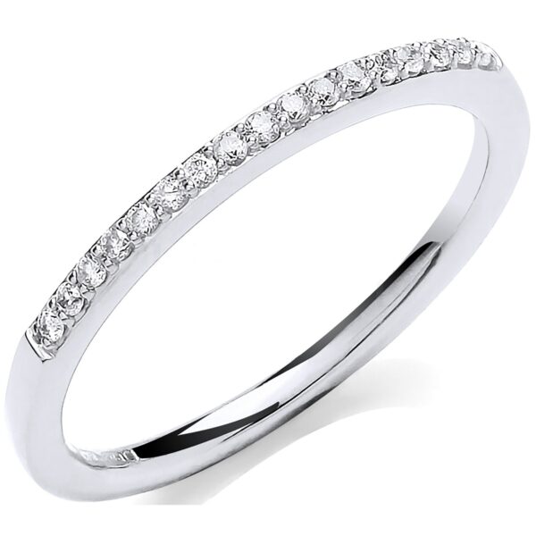 9 carat white gold eternity ring