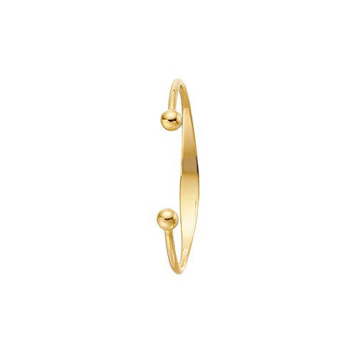 9 carat yellow gold solid babies torque ID bangle