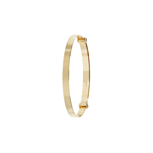 9 carat yellow gold plain expandable baby bangle