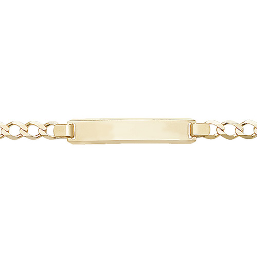 9 carat yellow gold baby id bracelet