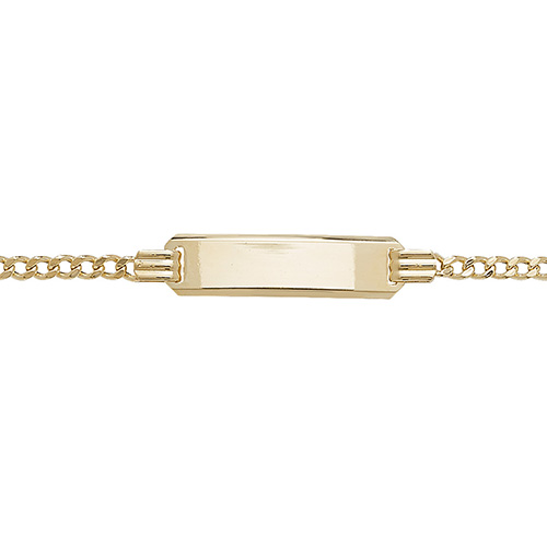 9 Carat Gold Babies Figaro ID Bracelet Northumberland Goldsmiths