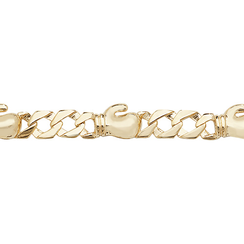 9 carat gold 6 inch babies boxing bracelet