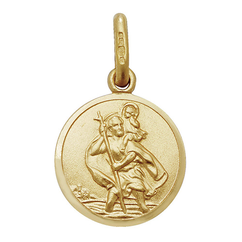 9 Carat Yellow Gold St Christopher Pendant