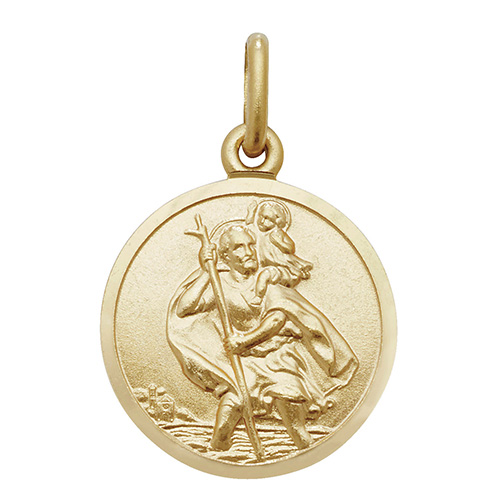 9 Carat Yellow Gold St Christopher Pendant