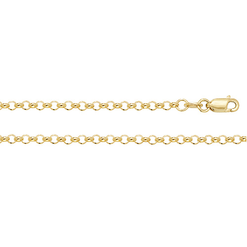 9 Carat Yellow Gold Round Belcher Chain