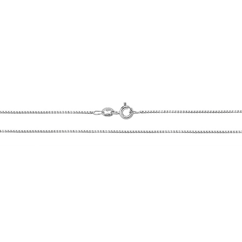 9 Carat White Gold Box Chain