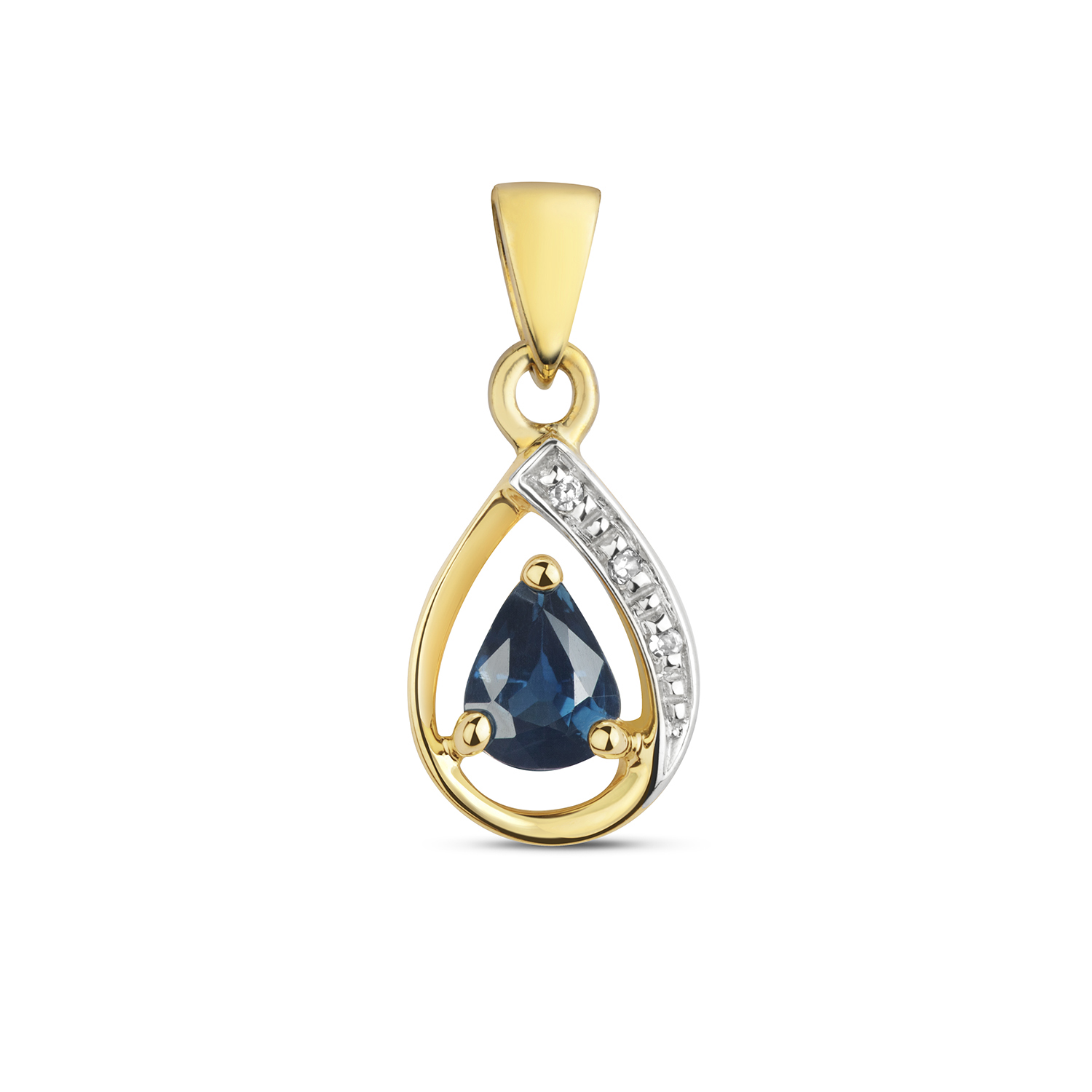 9ct Gold Sapphire And Diamond Pendant - Northumberland Goldsmiths