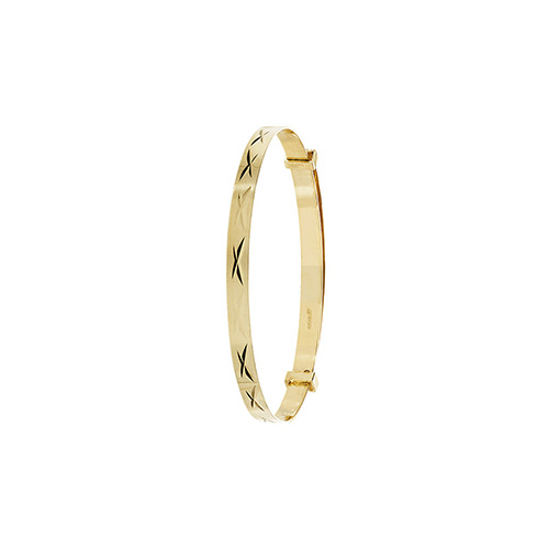 9 carat yellow gold expandable baby bangle