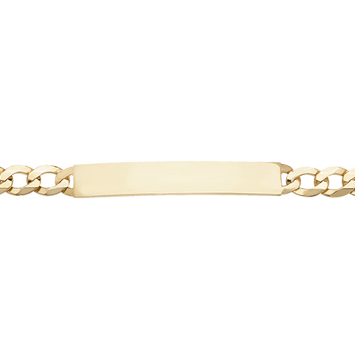 9 carat yellow gold identity bracelet