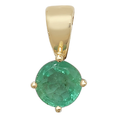 9 carat yellow gold emerald pendant