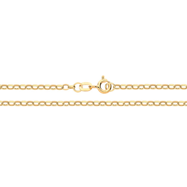 9 carat yellow gold diamond cut belcher chain